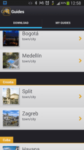 App Mobily Trip para planejar o Roteiro em cada destino
